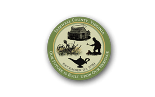 Tazewell County Virginia logo - Our Future is Built Upon Our Heritage